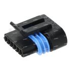 Freightliner 6 Cavity Plug, Metri Pack 150.2 Pull to Seat, PAC, Black | 23-13142-605