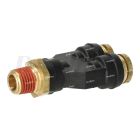 Freightliner Pipe Fitting - Y-Connector, push-to-connect, 0.25 Male PT, 0.38 NT, 0.38 NT | 23-14400-000