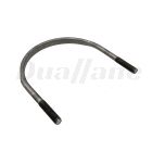Freightliner U-Bolt Clamp, 5 Inch, Stainless Steel, Flatened | 23-09459-006