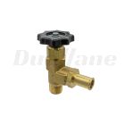 Parker Hannifin Brass Truck Valve with Round Handle, 5/8" Hose Barb x 1/2" Male Thread | SV404P 10 8
