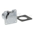 Phillips & Temro Weatherproof Receptacle Only - Four Hole Square Flange - Chrome Plated | 8606080