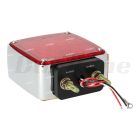 Signal-Stat Dual Face, LED, Red/Yellow Square, 24 Diode, Chrome, 3 Wire, Pedestal Light, Right Hand | 2758