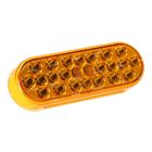 Signal-Stat LED, Amber Oval, 24 Diode, Turn Singal Lamp, PL-3, 12V | 6050A