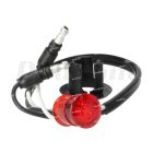 Truck-Lite 33 Series, LED, Red Round Polycarbonate Marker Light, 1 Diode, Black Nylon Flange Mount, 12V, Kit | 33080R