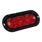 Truck-Lite 60 Series LED Oval Stop/Turn/Tail & Back-Up, Black Flush Mount Hardwired Light - Red | 60559R