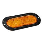Truck-Lite 60 Series LED, Yellow Oval Turn Signal Lamp, 44 Diode, Black Flange, 12V | 60292Y