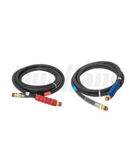 Phillips Ind. Rubber Air Lines 12’, pair, black rubber, with red and blue (emergency and service) grips | 11 8112