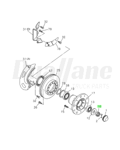 Isuzu Front Hub Bearing Nut | 8942473571