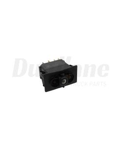 Carling Electric Switch Rocker ON-NONE-ON Double Pole Double Throw Quick Connect | VDD17NTB 00000 0