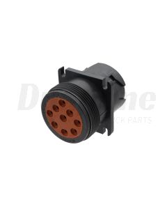DEUTSCH HD10 9-Way Black Receptacle Connector with Flange Mount, Backshell Threads | HD10 9 1939P