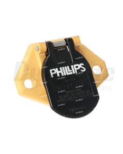 Phillips Ind. Yellow 7 Pin Trailer Cable Receptacle | 16 824