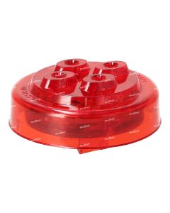 Truck-Lite 10 Series 8 Diode LED Red Round, Low Profile, M/C Light, Polycarbonate, 12V | 10385R