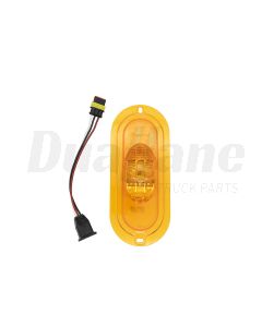 Truck-Lite 60 Series LED Oval Side Turn Signal Flange Mount Light - Yellow with Pigtail | 60040Y