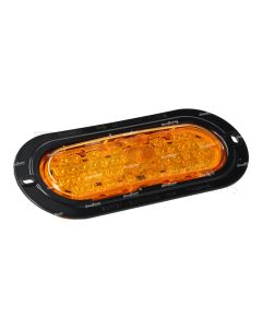 Truck-Lite 60 Series LED, Yellow Oval Turn Signal Lamp, 44 Diode, Black Flange, 12V | 60292Y