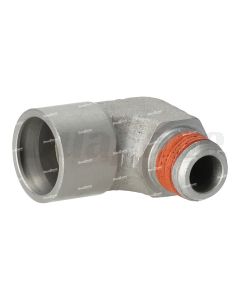 Volvo 90 Degree Low Pressure Adapter, 3/8 NPTF Male to 15mm Female | 21866813