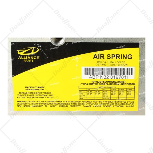 Buy Alliance Rear Suspension Air Spring | N32 0197811 for $78.92