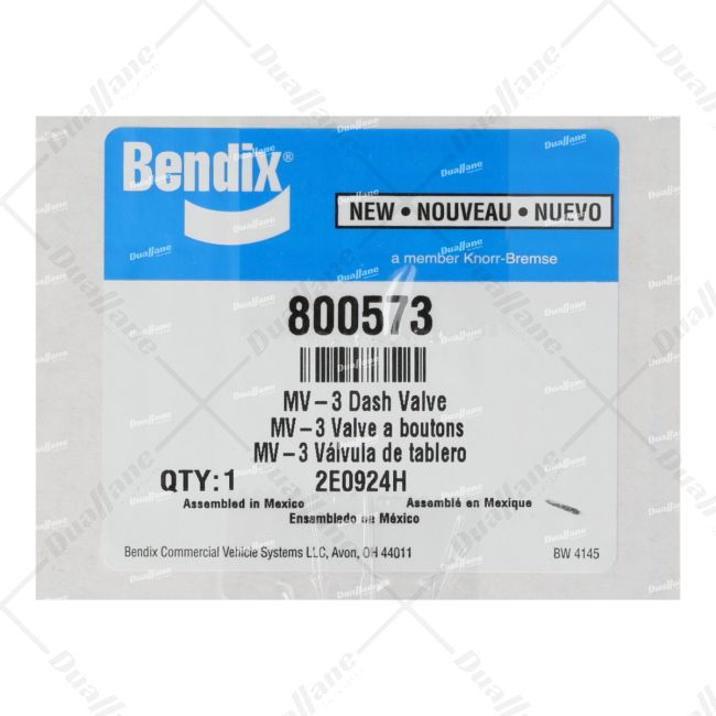 Purchase Bendix MV-3 Dash Valve | 800573 for $259.22 at Duallane
