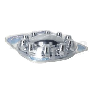 American Chrome Chicago Front Hub Cap Cover with Nut Covers | 15200